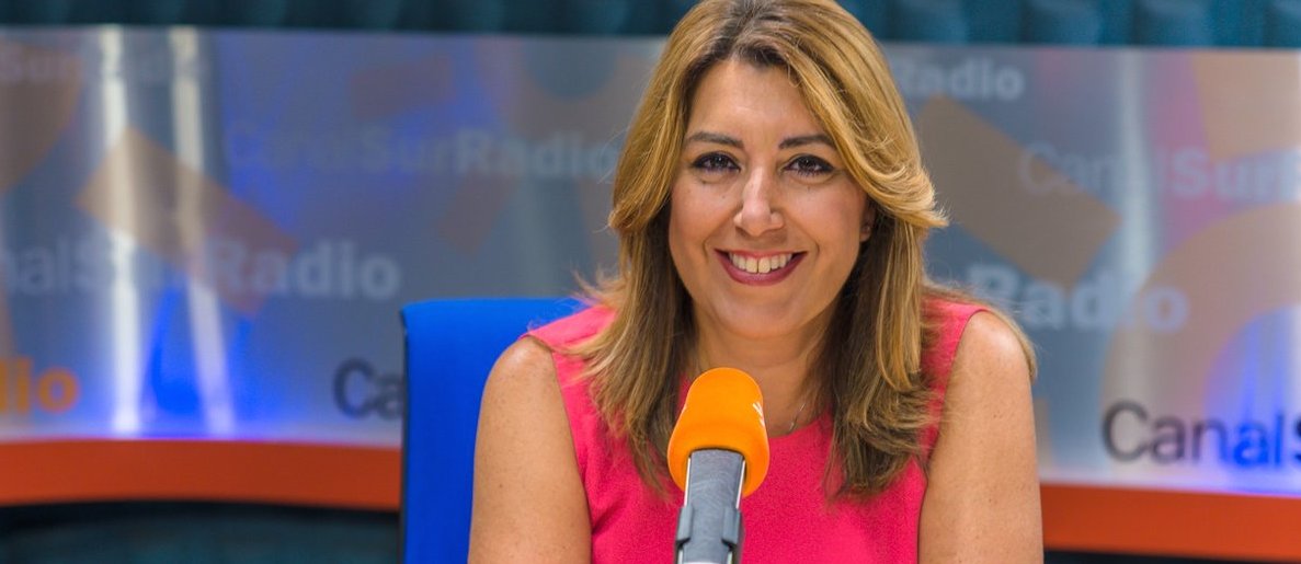 La presidenta andaluza, Susana Díaz, este lunes durante la entrevista en Canal Sur Radio.