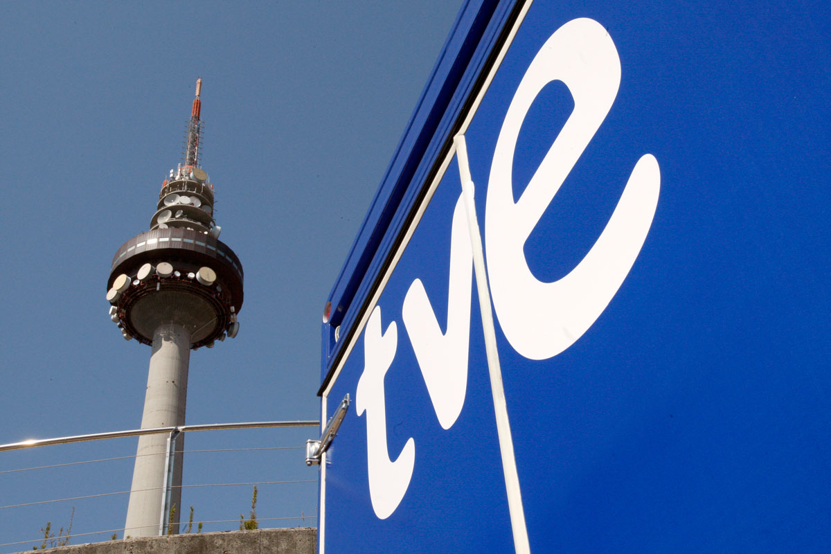 Vista de 'El Pirulí', centro de comunicaciones de RTVE.