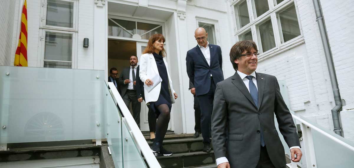 Fotografía facilitada por la Generalitat de Cataluña, de su presidente Carles Puigdemont, en Dinamarca. 