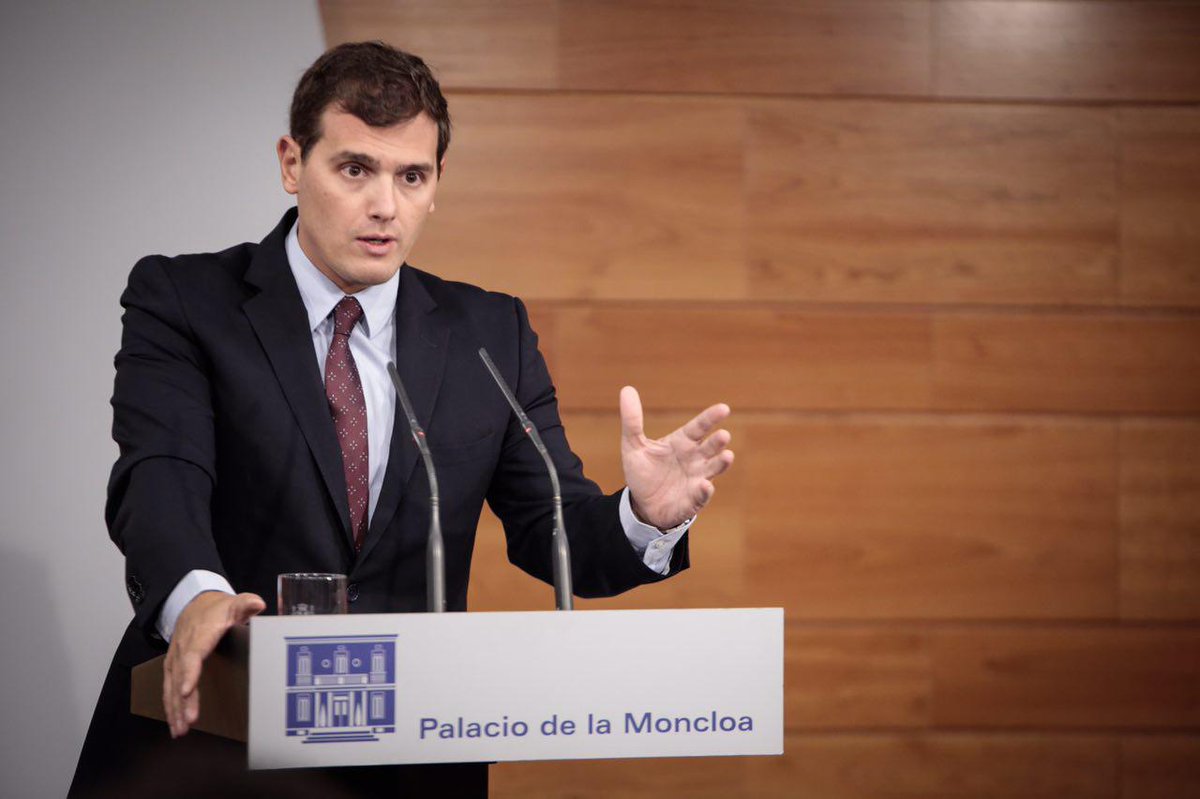 Albert Rivera, en rueda de prensa tras reunirse con Rajoy