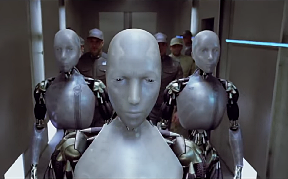 Fotograma de la película 'Yo, robot', protagonizada por Will Smith, en la que los humanoides escapan al control de las personas. 