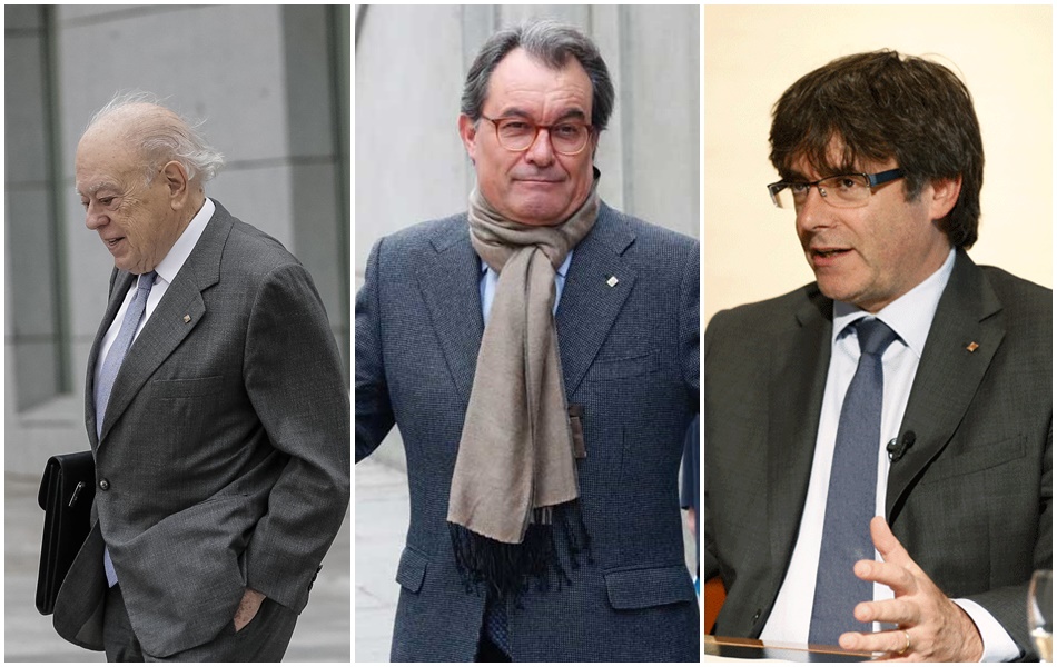 Jordi Pujol, Artur Mas y Carles Puigdemont. 