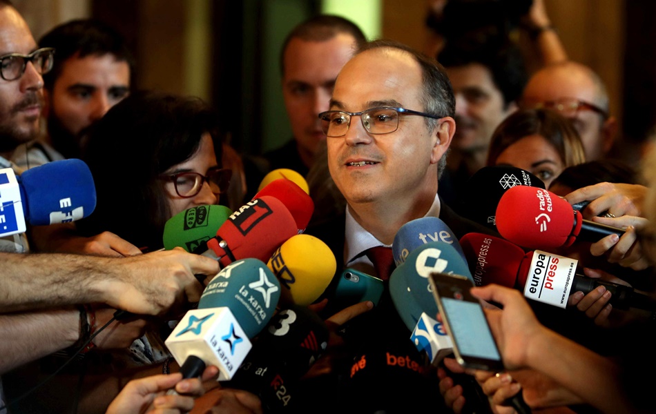 El conseller de Presidencia y portavoz de la Generalitat, Jordi Turull.