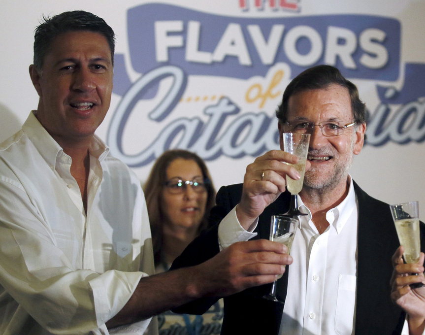 Mariano Rajoy con García Albiol. Mariano Rajoy con García Albiol.