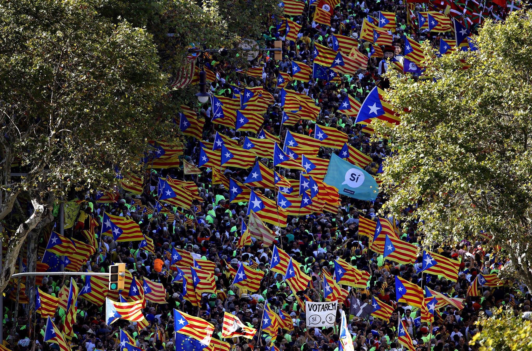 Imagen de la manifestación de la Diada del 2017