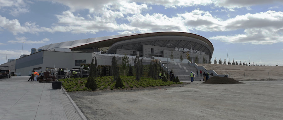 Vista general del nuevo estadio del Atlético de Madrid, el Wanda Metropolitano