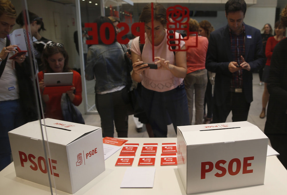 Urnas de las primarias socialistas del pasado mes de mayo.