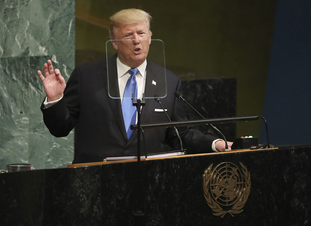 El presidente de Estados Unidos, Donald Trump, ofrece un discurso de apertura del debate de alto nivel de la Asamblea General de la ONU