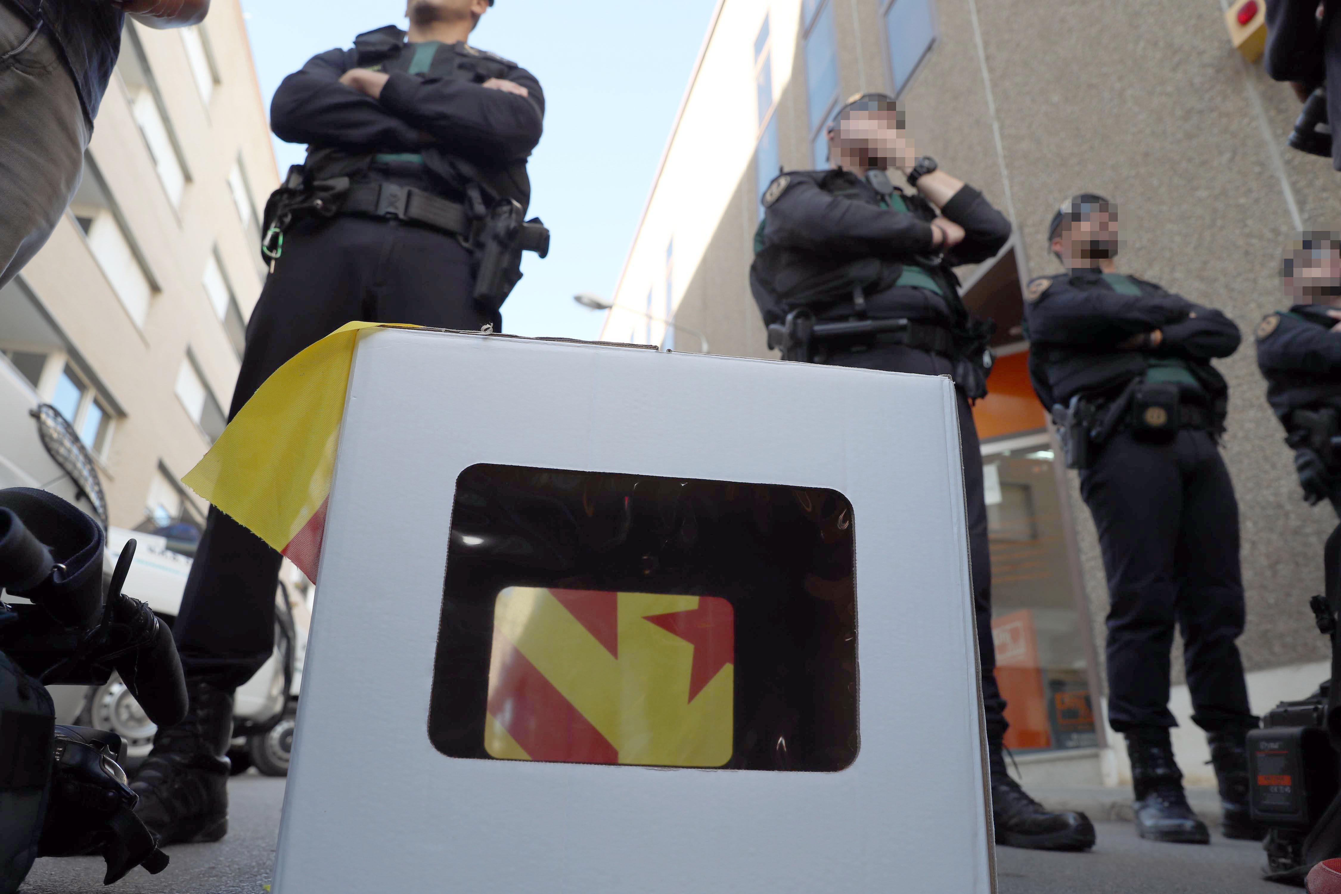 Despliegue de policía en Cataluña