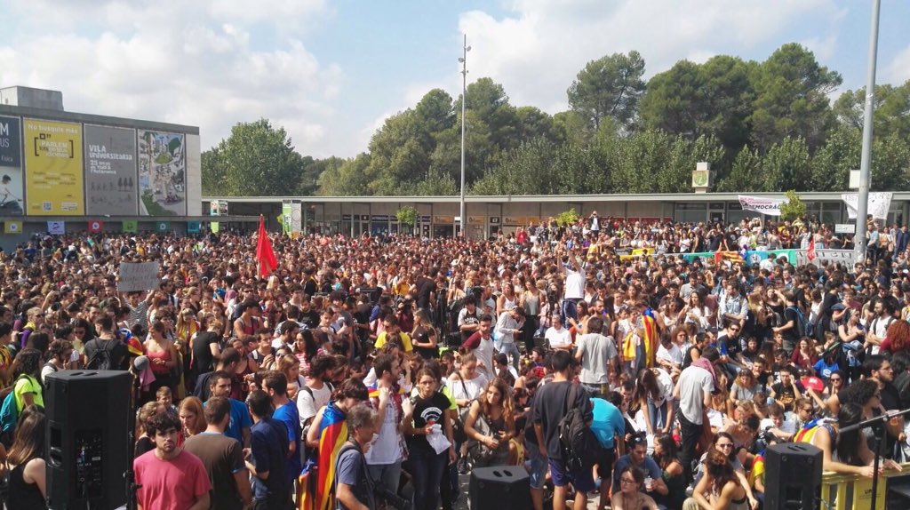 Acto en el campus de Bellaterra de la Universidad Autónoma de Barcelona 