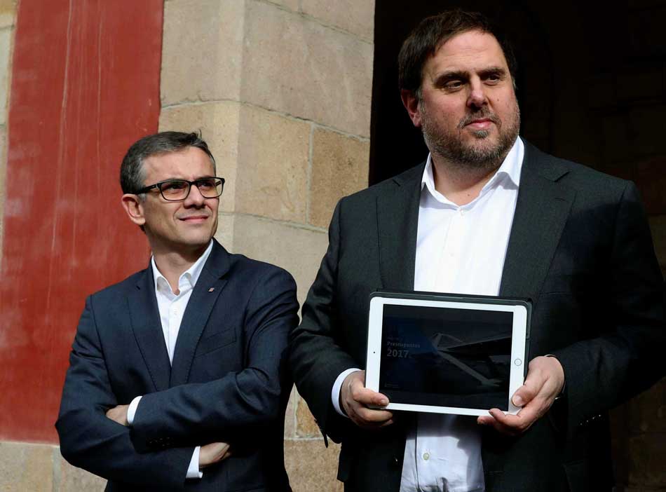 Josep Maria Jové Lladó, junto al vicepresidente del Govern y conseller de Economía, Oriol Junqueras. 