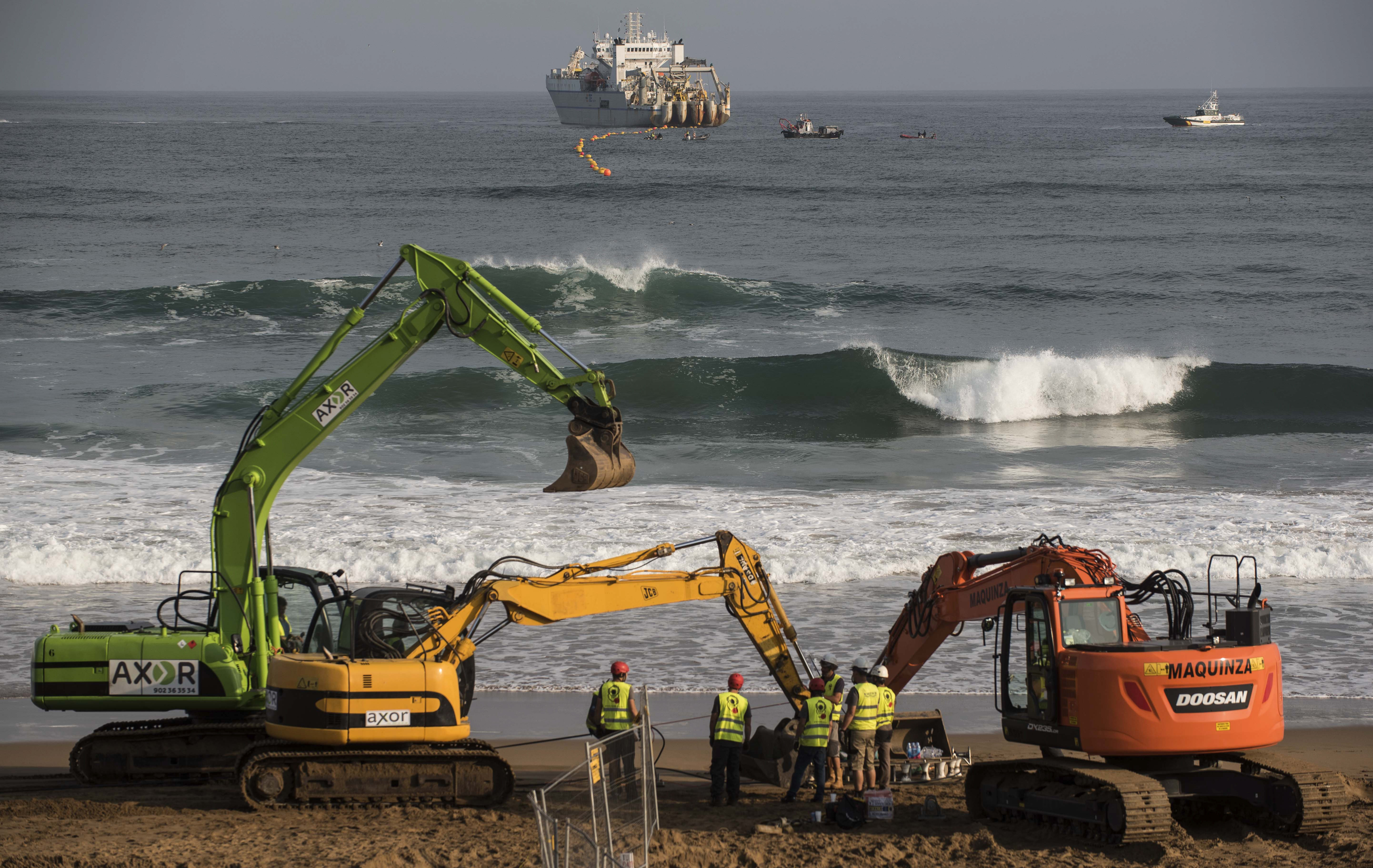 Imagen de Marea, el cable submarino de fibra óptica construido por Facebook y Microsoft para unir ambos lados del Atlántico. 