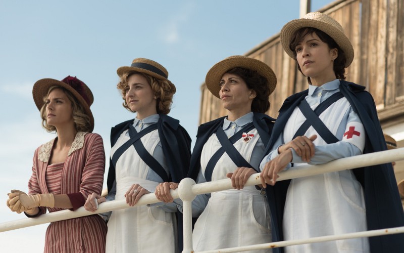 Amaia Salamanca, Anna Moliner, Alicia Borrachero y Verónica Sánchez, protagonistas femeninas de ‘Tiempos de guerra’.