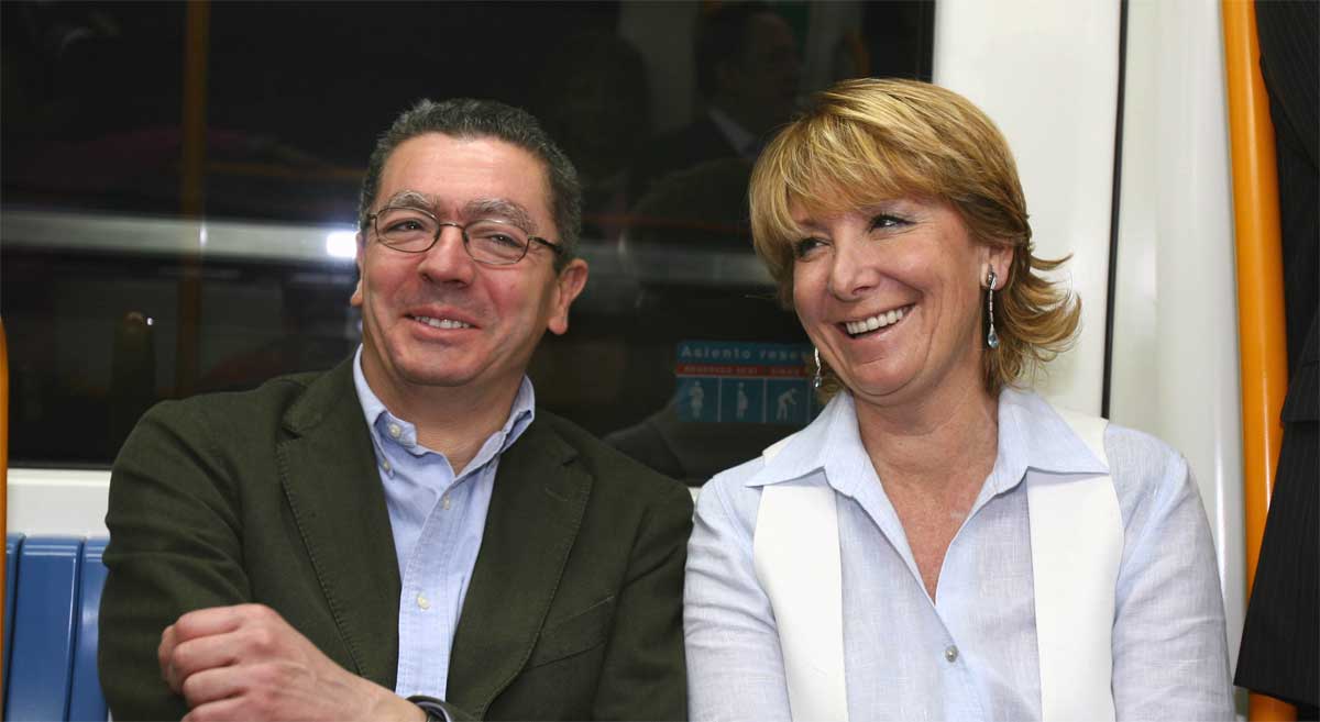 Alberto Ruiz-Gallardón y Esperanza Aguirre