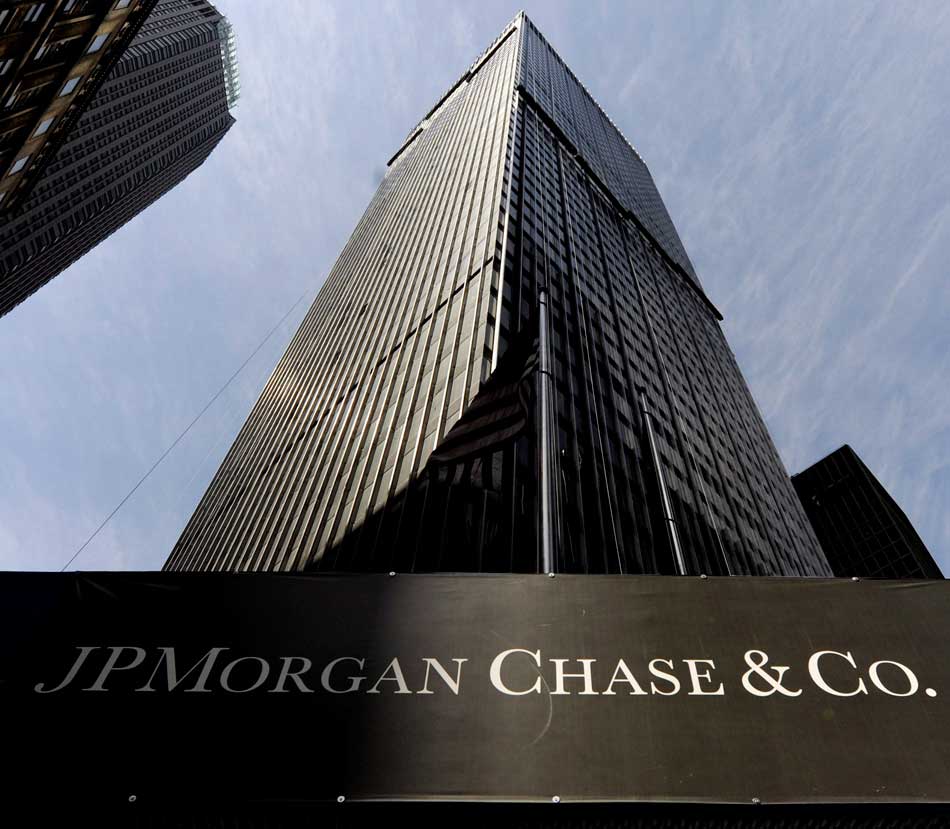 Vista de la sede del banco JP Morgan Chase en Nueva York, Estados Unidos. 
