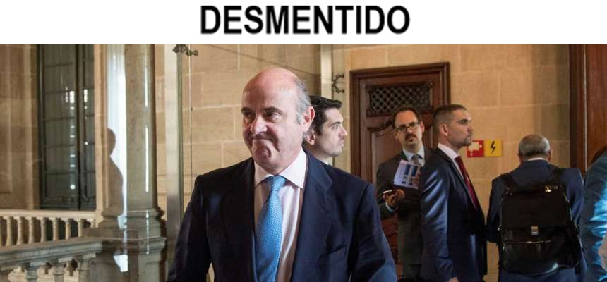 El ministro de Economía, Luis de Guindos El ministro de Economía, Luis de Guindos