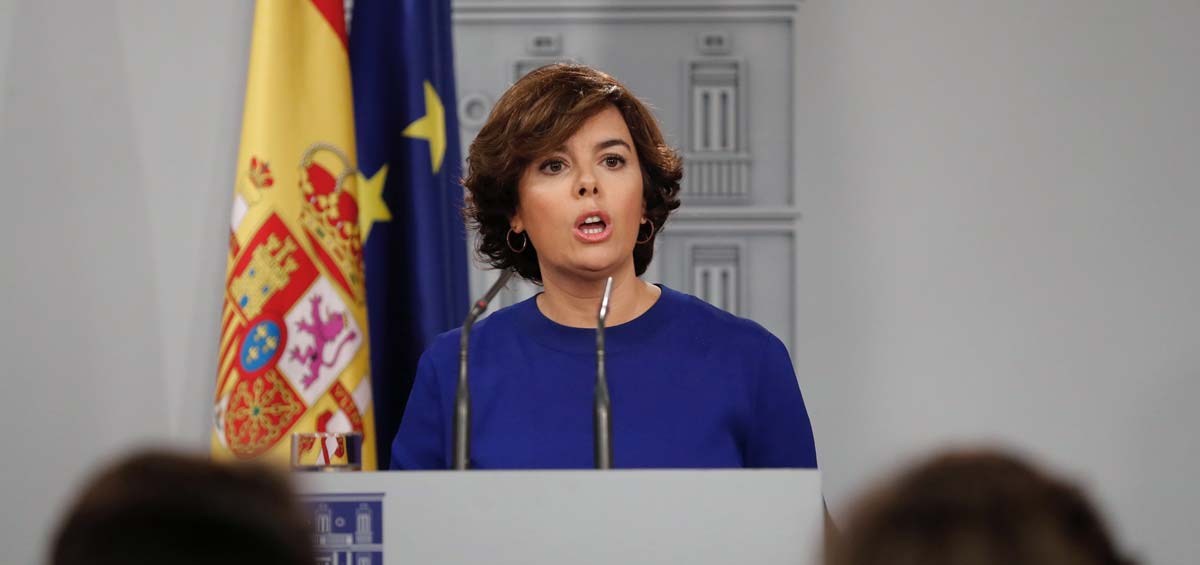 La vicepresidenta del Gobierno, Soraya Sáenz de Santamaría