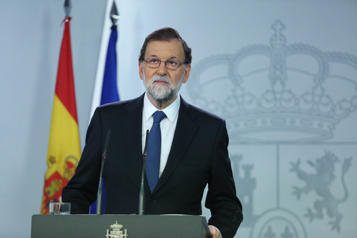 El presidente del Gobierno, Mariano Rajoy, comparece en el 1-O 