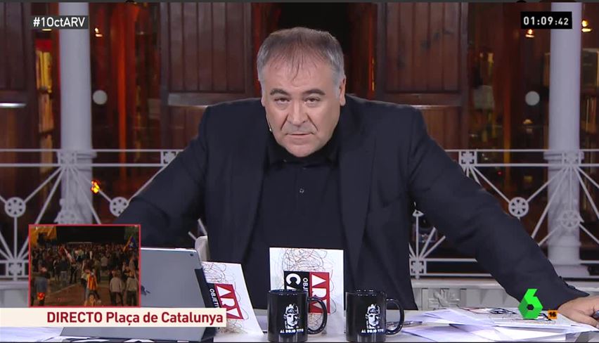 El director y presentador del programa, Antonio García Ferreras, en un especial sobre la situación en Cataluña.