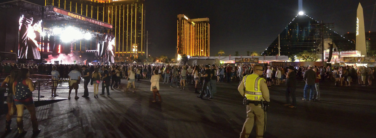 Vista general de uno de los escenarios del festival de música Route 91. Harvest, en las Vegas, Estados Unidos fuente EFE