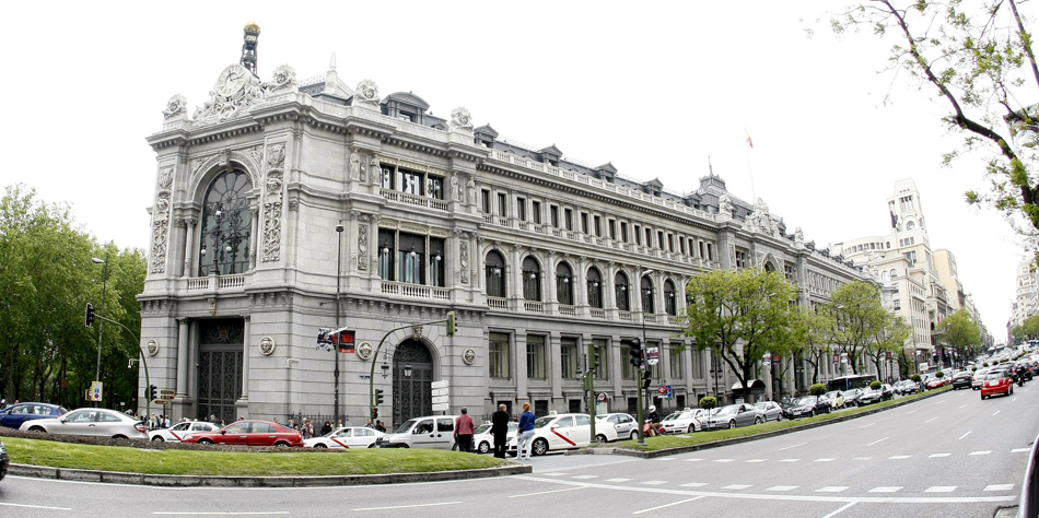 Vista de la fachada del Banco de España. 