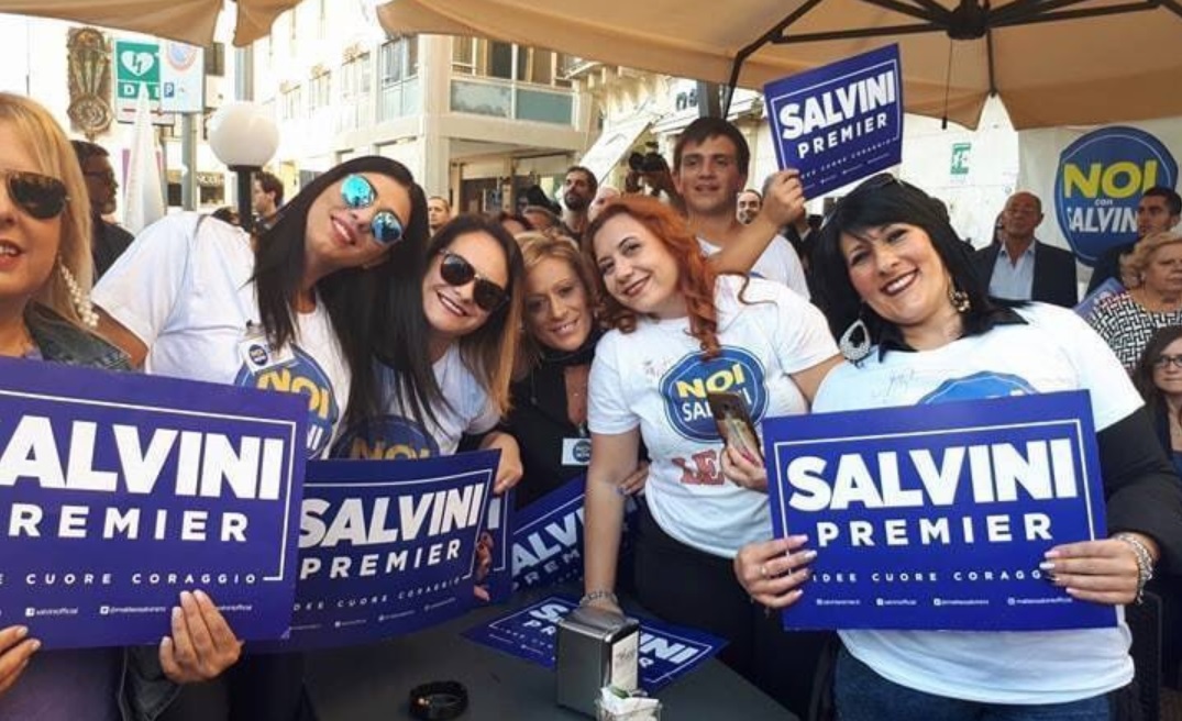 Una fotografía de archivo de la campaña de Matteo Salvini, líder de la Liga Norte de Italia.
