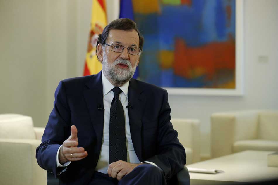 Mariano Rajoy, en un momento de la entrevisgta concedida a EFE.