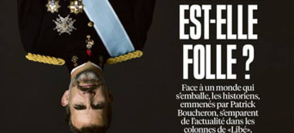 El Rey de cabeza en la portada de Libération
