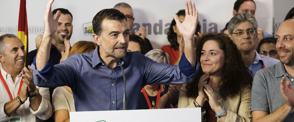 Antonio Maíllo, tras su reelección como coordinador de IU Andalucía.