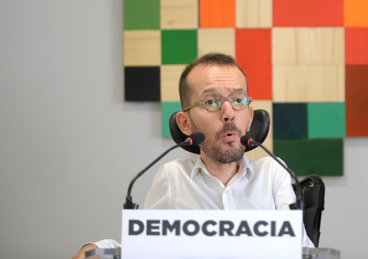 Pablo Echenique durante una rueda de prensa tras el Consejo de Coordinación.