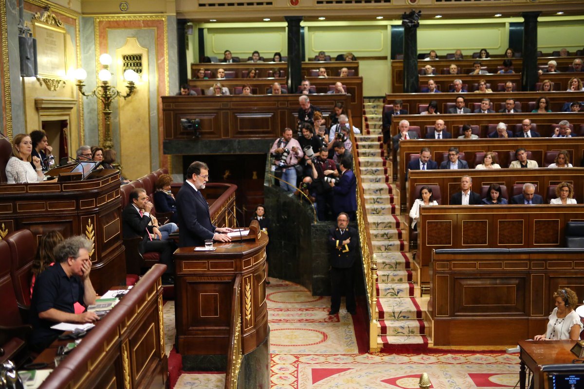 Mariano Rajoy explica en el Congreso de los Diputados sus planes para Cataluña.
