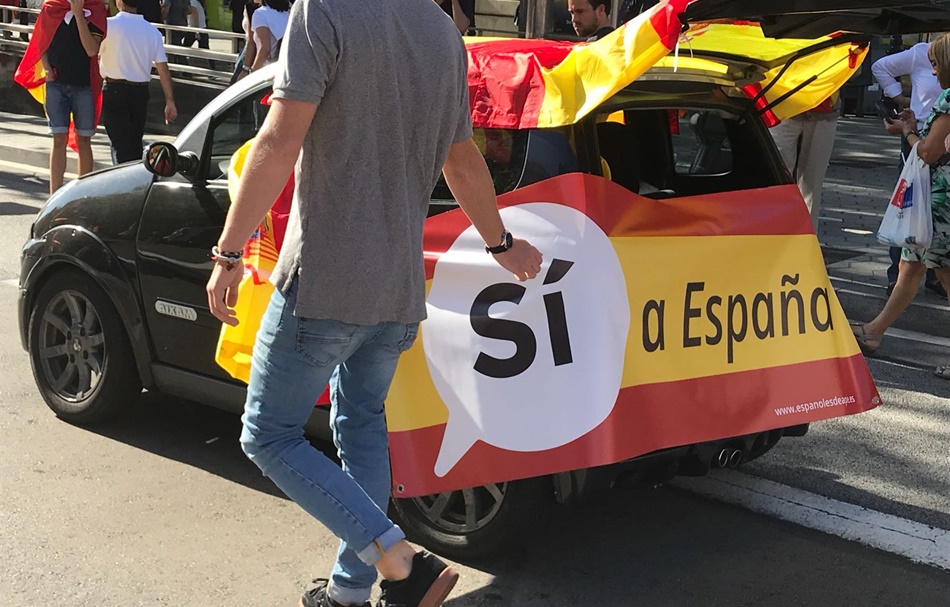 Una imagen de la manifestación del 8 de octubre en Barcelona. 