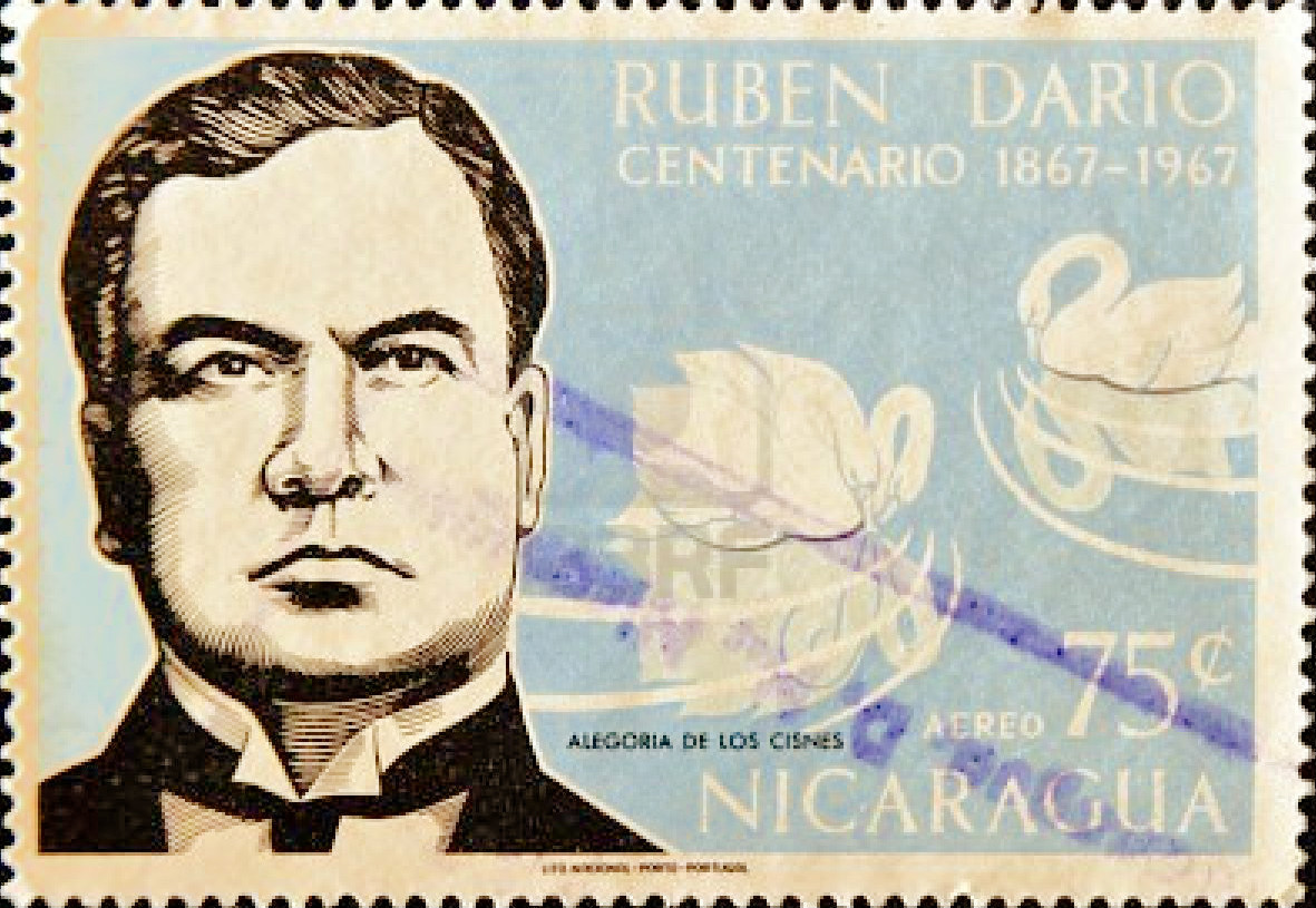 Sello conmemorativo de Rubén Darío en el centenario de su nacimiento