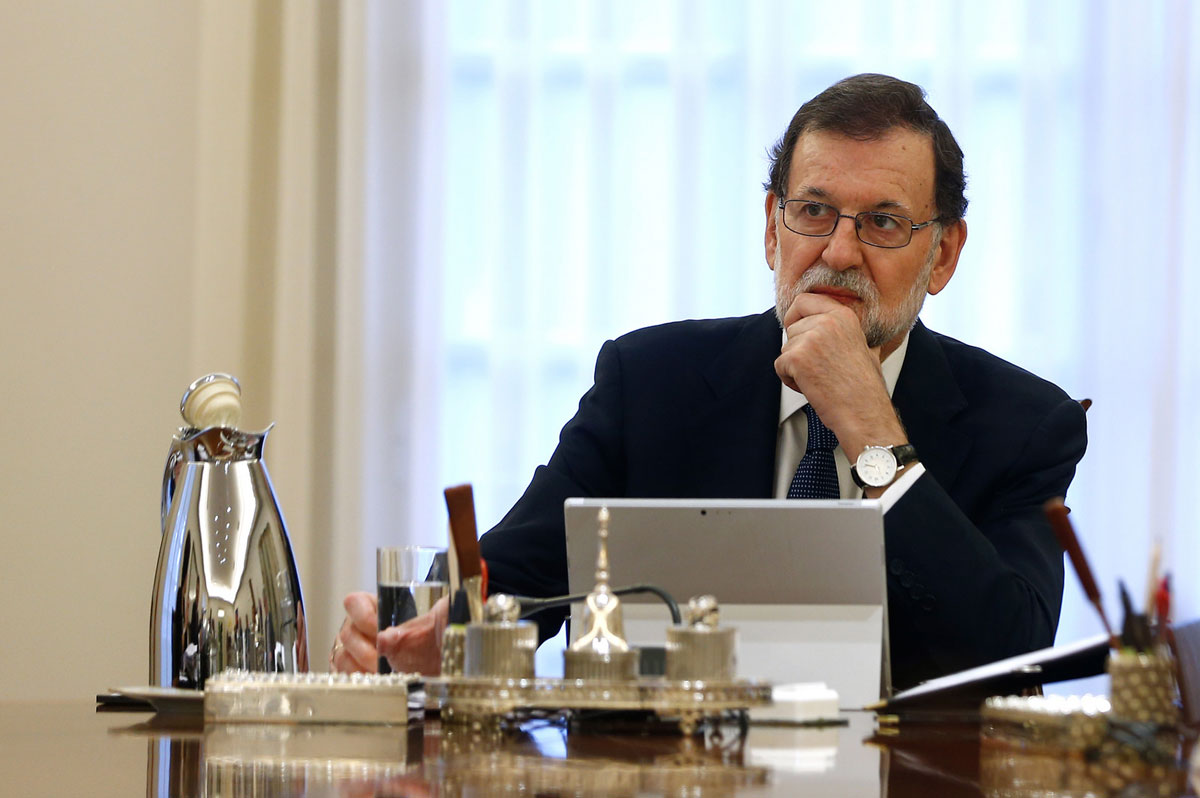 El presidente del Gobierno, Mariano Rajoy, en una reunión del Consejo de MInistros