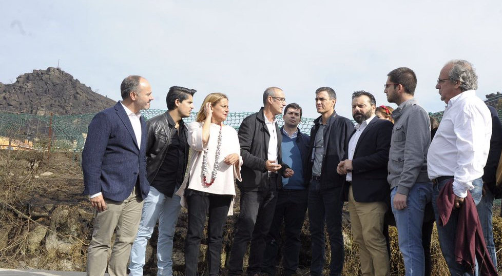 El secretario general del PSOE, Pedro Sánchez, en Galicia. 