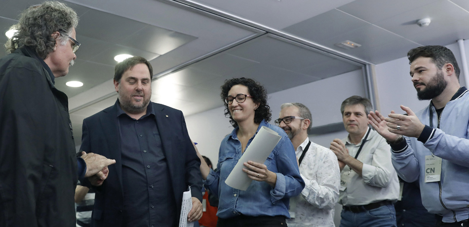 Oriol Junqueras, Joan Tarda, Gabriel Rufián y otros miembros de la cúpula de ERC