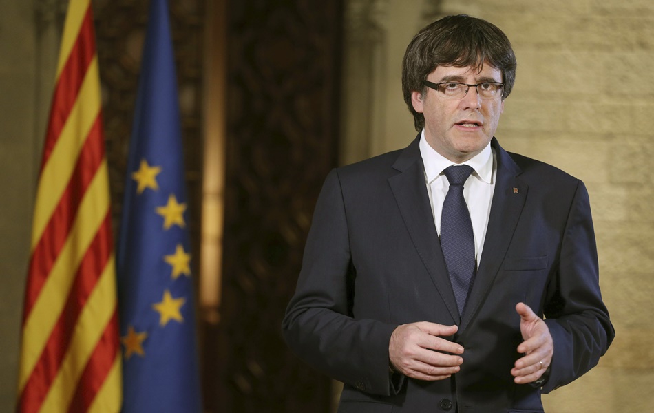 El presidente catalán, Carles Puigdemont