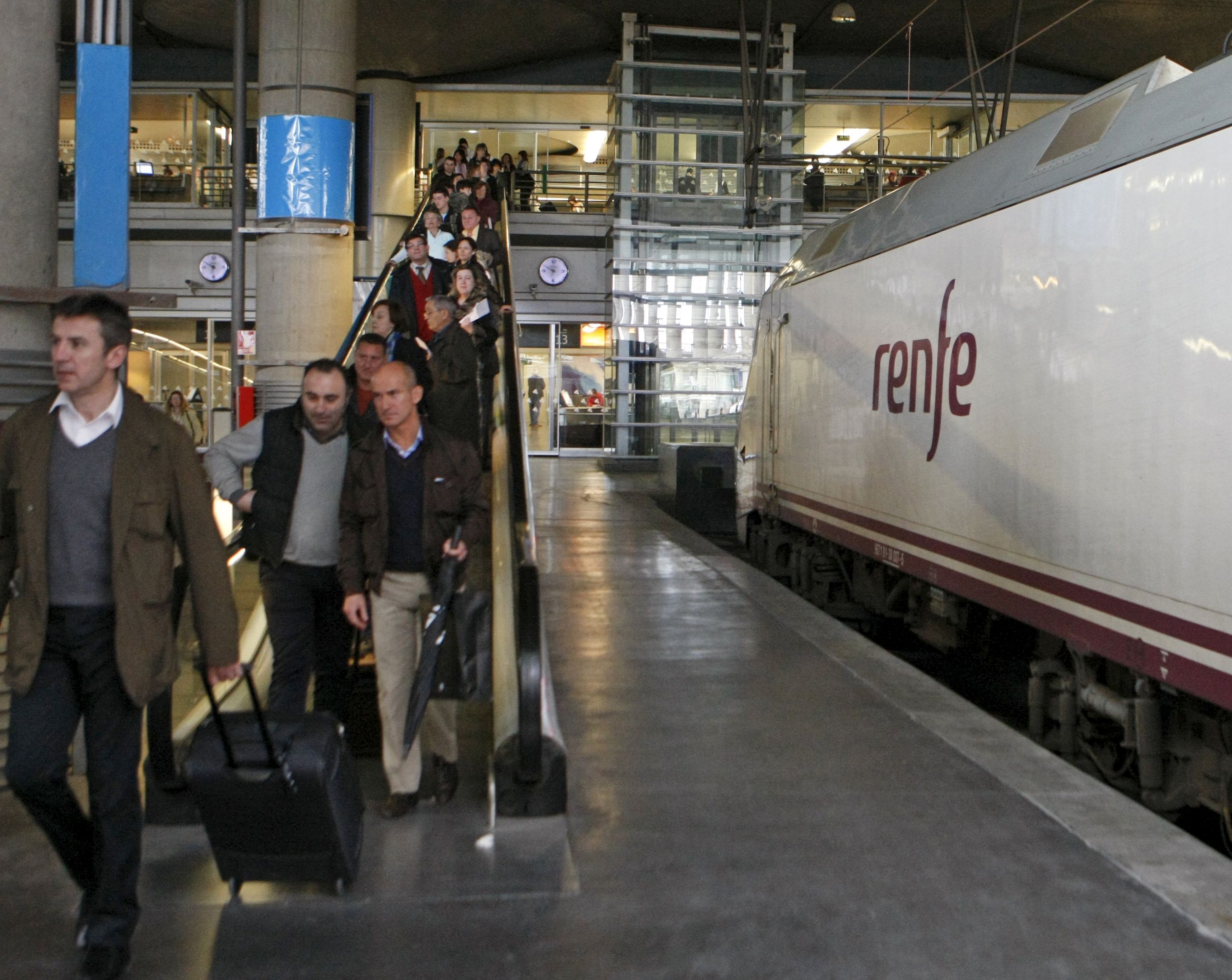 Andén de la estación de Atocha (Madrid). 