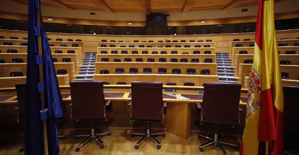 Vista de la Sala Europa del Senado, donde se constituye la comisión del 155.