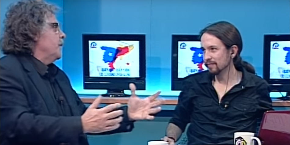 Joan Tardà en La Tuerka con Pablo Iglesias