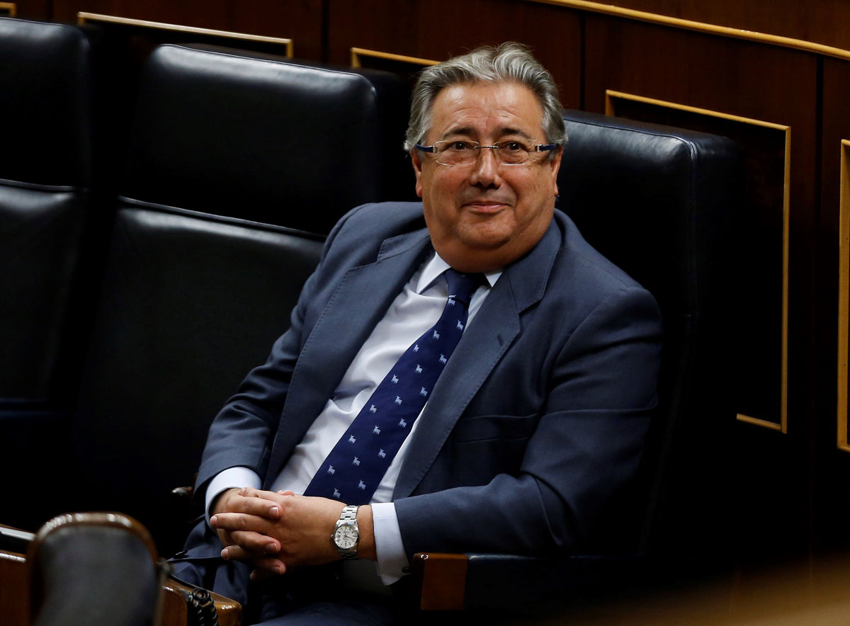 El ministro del Interior Juan Ignacio Zoido, durante el pleno de la Cámara Baja