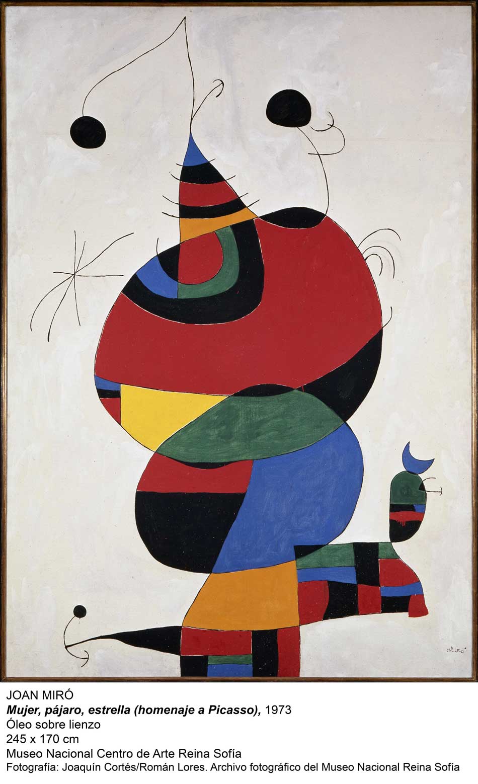 Mujer Pájaro de Miró. Homenaje a Picasso. Museo Reina Sofía