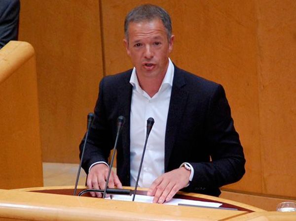 Ander Gil, durante su intervención en el Senado 