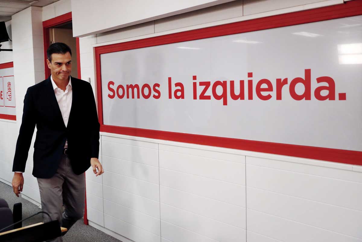 El Secretario General del Partido Socialista Obrero Español Pedro Sánchez.