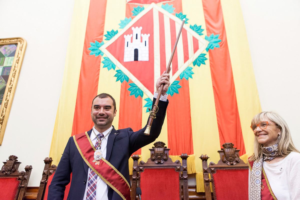 Jordi Ballart, alcalde de Terrassa, durante su toma de posesión