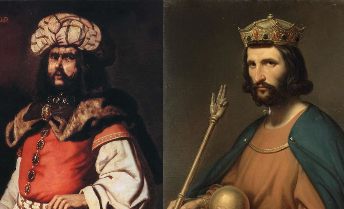 Almanzor, pintado por Zurbarán, y Hugo Capeto, quien negó ayuda a Borrell II.