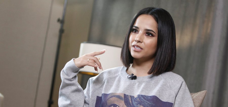 La cantante californiana de ascendencia mexicana, Becky G, hoy en Madrid durante una entrevista con la Agencia Efe.