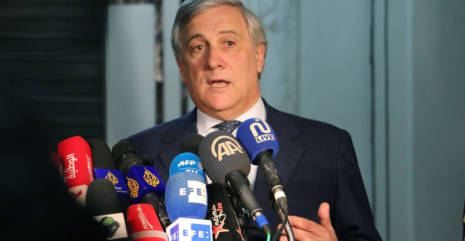 El presidente del Parlamento Europeo, Antonio Tajani