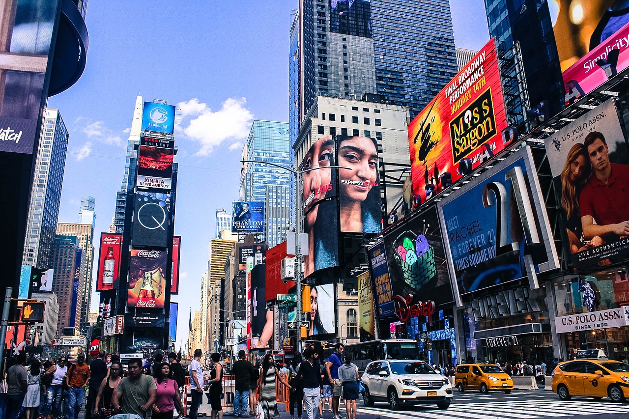 Vista de una céntrica calle de Estados Unidos