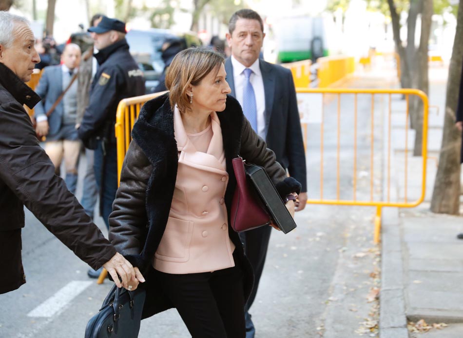 La expresidenta del Parlament Carme Forcadell a su llegada al Supremo